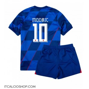 Croazia Luka Modric #10 Seconda Maglia Bambino Europei 2024 Manica Corta (+ Pantaloni corti)